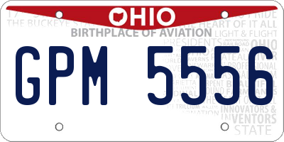 OH license plate GPM5556