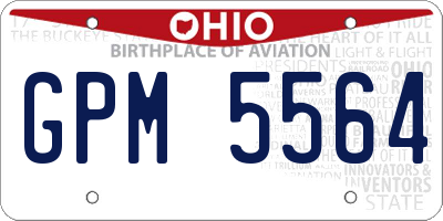 OH license plate GPM5564