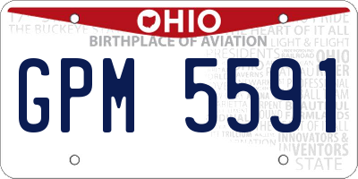 OH license plate GPM5591