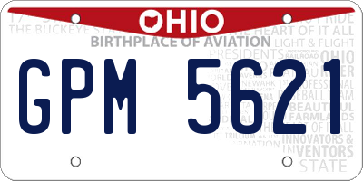 OH license plate GPM5621