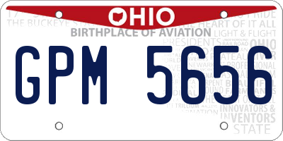 OH license plate GPM5656