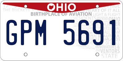 OH license plate GPM5691