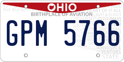 OH license plate GPM5766