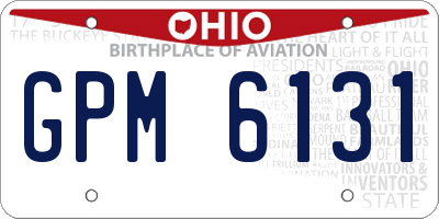 OH license plate GPM6131