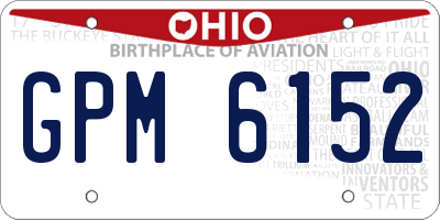 OH license plate GPM6152