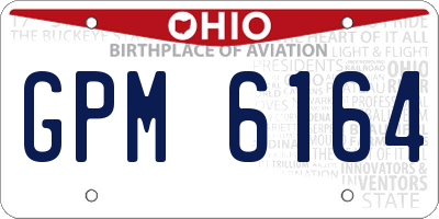 OH license plate GPM6164