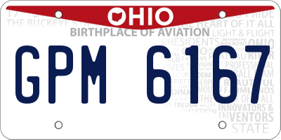 OH license plate GPM6167