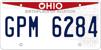 OH license plate GPM6284