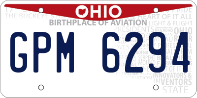 OH license plate GPM6294