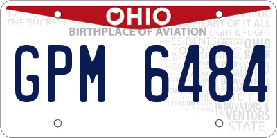 OH license plate GPM6484