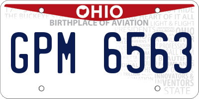OH license plate GPM6563