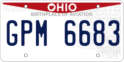 OH license plate GPM6683
