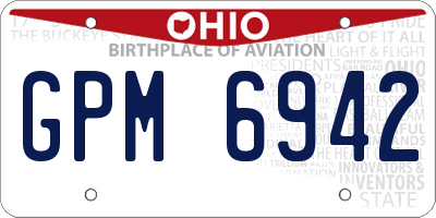 OH license plate GPM6942