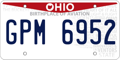 OH license plate GPM6952