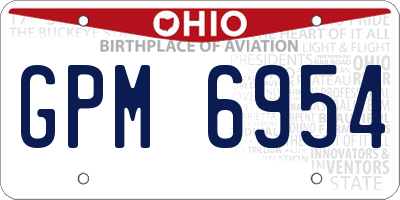 OH license plate GPM6954
