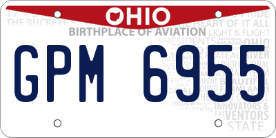 OH license plate GPM6955