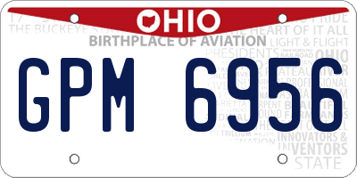 OH license plate GPM6956
