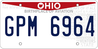 OH license plate GPM6964