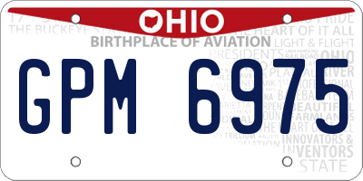 OH license plate GPM6975