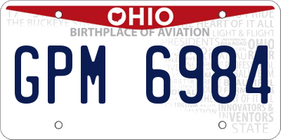 OH license plate GPM6984