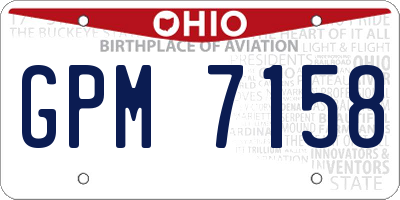 OH license plate GPM7158