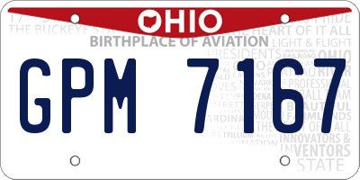 OH license plate GPM7167