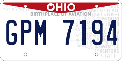 OH license plate GPM7194