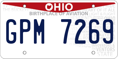 OH license plate GPM7269