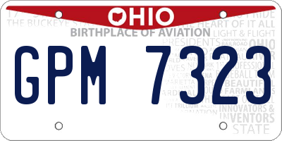 OH license plate GPM7323