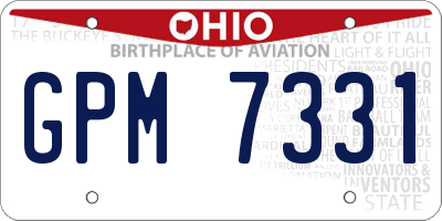OH license plate GPM7331