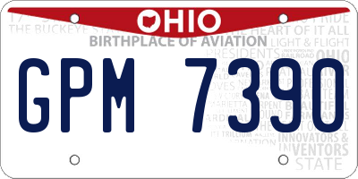 OH license plate GPM7390