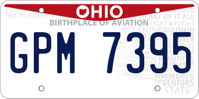 OH license plate GPM7395