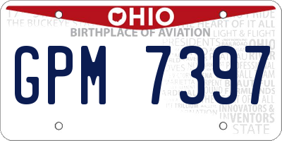OH license plate GPM7397