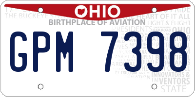 OH license plate GPM7398