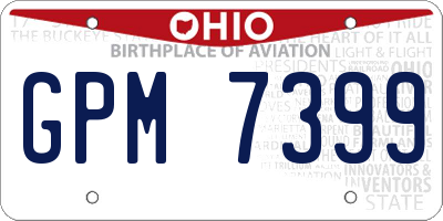 OH license plate GPM7399