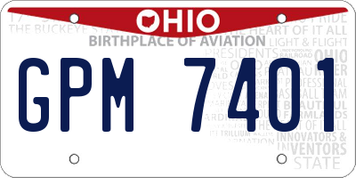 OH license plate GPM7401