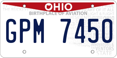 OH license plate GPM7450