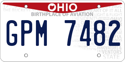 OH license plate GPM7482