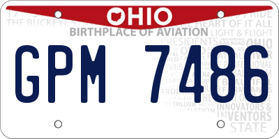 OH license plate GPM7486