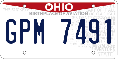 OH license plate GPM7491