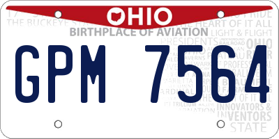 OH license plate GPM7564