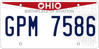 OH license plate GPM7586