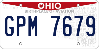 OH license plate GPM7679