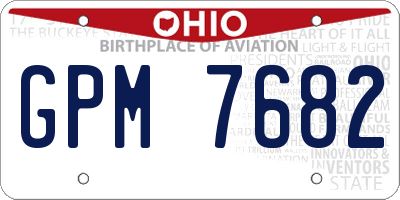 OH license plate GPM7682