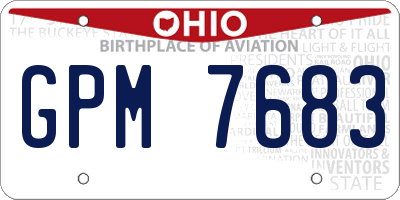 OH license plate GPM7683
