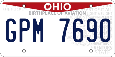 OH license plate GPM7690