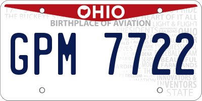 OH license plate GPM7722
