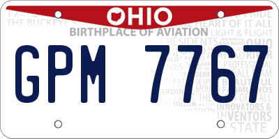 OH license plate GPM7767