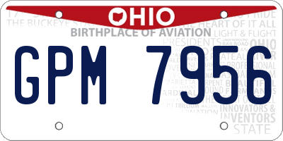 OH license plate GPM7956