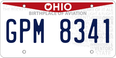 OH license plate GPM8341